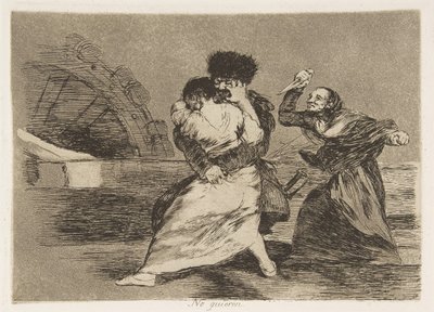Tablica 9 z The Disasters of War Los Desastres de la Guerra: They d..., 1810 opublikowane 1863. autorstwa Francisco de Goya