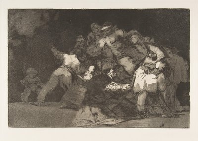 Tablica 9 z Disparates: Ogólne szaleństwo, ca. 1816-23 opublikowany 1864. autorstwa Francisco de Goya