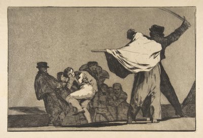 Płyta A z Disparates: Well-Known Folly, ca. 1816-23 opublikowane przed 1877 r. autorstwa Francisco de Goya