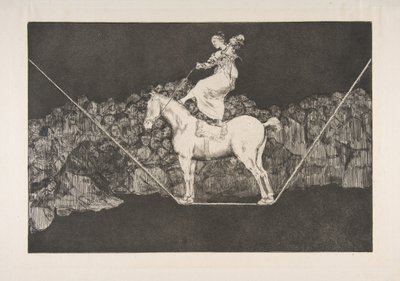 Płyta B z Disparates: Punktualne szaleństwo, ca. 1816-23 opublikowane przed 1877 r. autorstwa Francisco de Goya