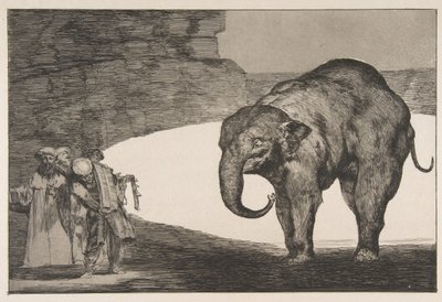 Płyta C z Disparates: Animal Folly, ca. 1816-23 opublikowane przed 1877 r. autorstwa Francisco de Goya