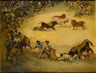 Scena z walki byków: Diversion de Espana, c1766-1828 autorstwa Francisco de Goya