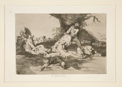 Wykorzystują (Wykorzystują), pl. 16 z Katastrofy wojny autorstwa Francisco de Goya