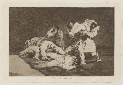 Być? Będzie tak samo, płyta 21 z filmu Katastrofy wojny autorstwa Francisco de Goya