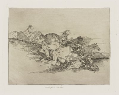 Zawsze się zdarza. (Zawsze się dzieje), pl. 8 z serii Katastrofy wojny autorstwa Francisco de Goya