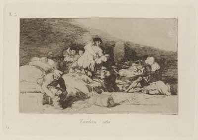 Również te (te też), płyta 25 z filmu Katastrofy wojny autorstwa Francisco de Goya