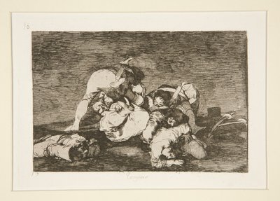 Ani (Ani [Nie rób tego] Ani), pl. 10 z serii Katastrofy wojny autorstwa Francisco de Goya