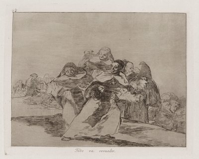 Wszystko jest do góry nogami, płyta 42 z filmu Katastrofy wojny autorstwa Francisco de Goya
