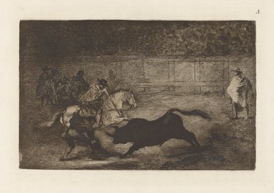 Hiszpański jeździec rozbija się autorstwa Francisco de Goya