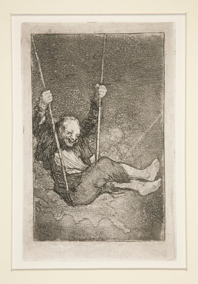 Stary człowiek na huśtawce autorstwa Francisco de Goya