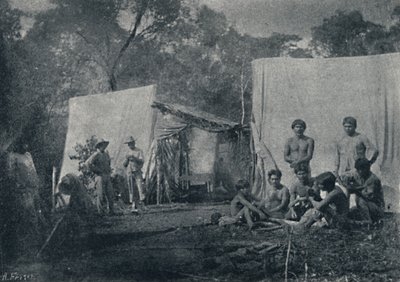 Guarany z wizytą w obozie, 1895 autorstwa Francisco Henszler