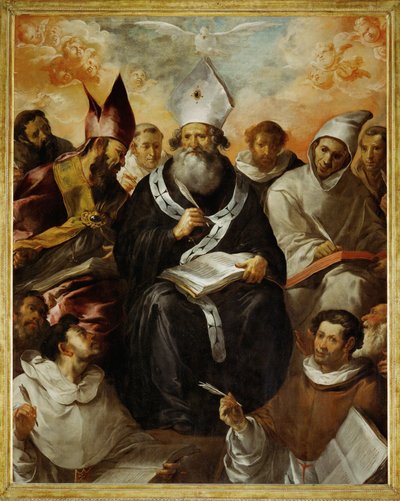 Saint Basile dictant sa doctrine - Święty Bazyli dyktujący swoje dogmaty ... autorstwa Francisco Herrera