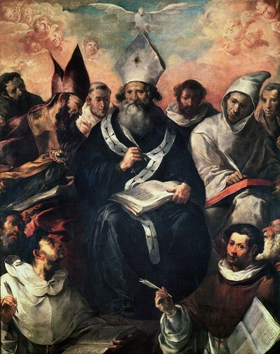 Św. Bazyl dyktuje swoją doktrynę autorstwa Francisco Herrera