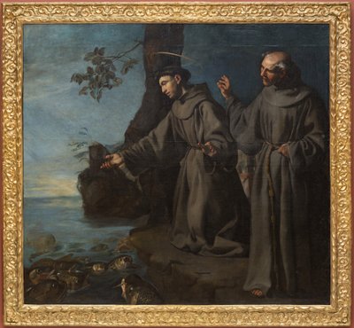 Święty Antoni zwiastujący rybom autorstwa Francisco Herrera the Elder