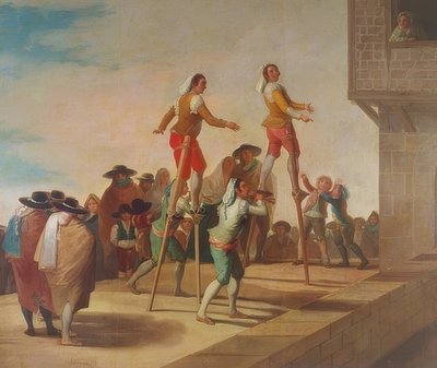 Szczudła (Los Zancos). 1791-92 autorstwa Francisco de Goya