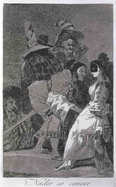 193-0082106 Nikt nie zna siebie, plansza 6 „Los caprichos”, wyd. 1799 (akwaforta) autorstwa Francisco Jose de Goya y Lucientes