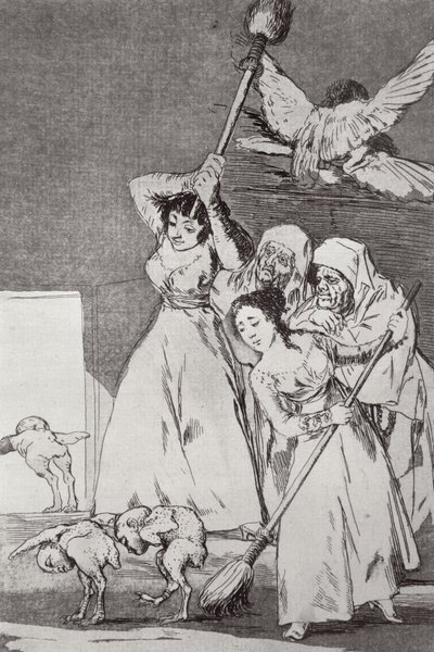 193-0082120 Idą, zerwane, płyta 20 „Los caprichos”, wyd. 1799 (akwaforta) autorstwa Francisco Jose de Goya y Lucientes