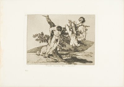 Bohaterski wyczyn! With Dead Men!, płyta 39 z filmu Katastrofy wojny autorstwa Francisco Jose de Goya y Lucientes