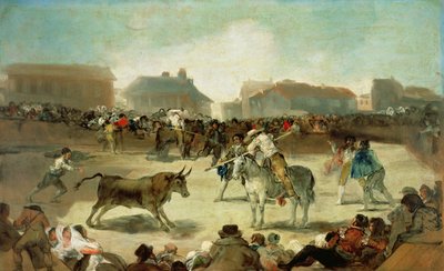 Wiejska walka byków (olej na płótnie) autorstwa Francisco de Goya
