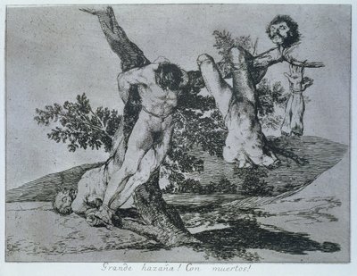 Bohaterski wyczyn! Z trupami!, płyta 39 „Katastrofy wojny” autorstwa Francisco Jose de Goya y Lucientes