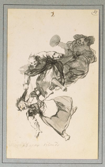 Bajan riñendo, czyli kłócą się autorstwa Francisco de Goya