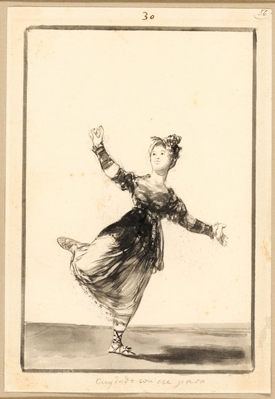 Ostrożnie z tym krokiem! autorstwa Francisco Jose de Goya y Lucientes
