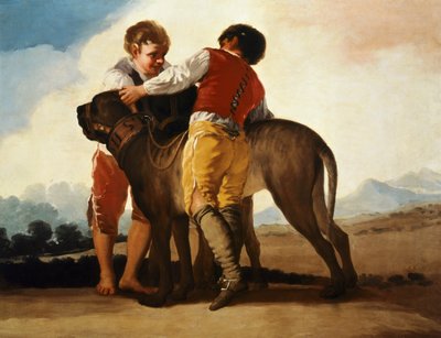 Chłopcy z mastifem, ok.1786 (olej na płótnie) autorstwa Francisco Jose de Goya y Lucientes