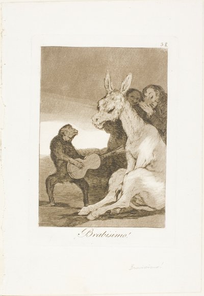 Brawo!, płyta 38 z Los Caprichos autorstwa Francisco Jose de Goya y Lucientes