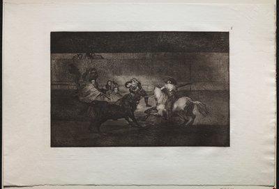 Walki byków: Śmierć Pepe Illo (III skład) autorstwa Francisco de Goya