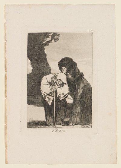 Chiton, talerz z "Los Caprichos", 1799 autorstwa Francisco de Goya