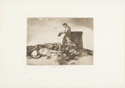 Okrutna opowieść o nieszczęściu!, płyta 48 z The Disasters of War autorstwa Francisco Jose de Goya y Lucientes