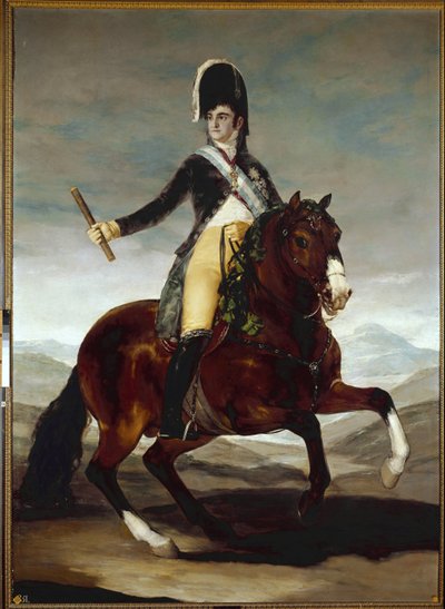 Portret jeździecki Ferdynanda VII (Fernando VII) (1784-1833) - Obraz Francisco Goya y Lucientes (1746-1828), olej na płótnie, 286x207 cm autorstwa Francisco de Goya