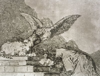 Pantomima kotów, płyta 73 „Klęski wojny” autorstwa Francisco Jose de Goya y Lucientes