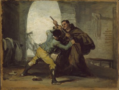 Brat Pedro wyrywa broń z El Maragato, ok. 1806 r. autorstwa Francisco de Goya