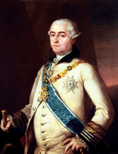GOYA I LUCIENTES, Francisco de (1746-1828); ALCANTARA LOPEZ DE ZUNIGA, Pedro (XVIII wiek). 14. hrabia Mirandy del Castanar i 10. książę Penaranda. Dzieło dawniej przypisywane, jak głosi inskrypcja na ramie, Francisco de Goya. Na złotej rękojeści autorstwa Francisco Jose de Goya y Lucientes
