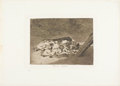 Żniwa zmarłych, płyta 63 z Klęsk wojennych autorstwa Francisco Jose de Goya y Lucientes