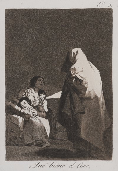 Nadchodzi Bogey-Man autorstwa Francisco de Goya