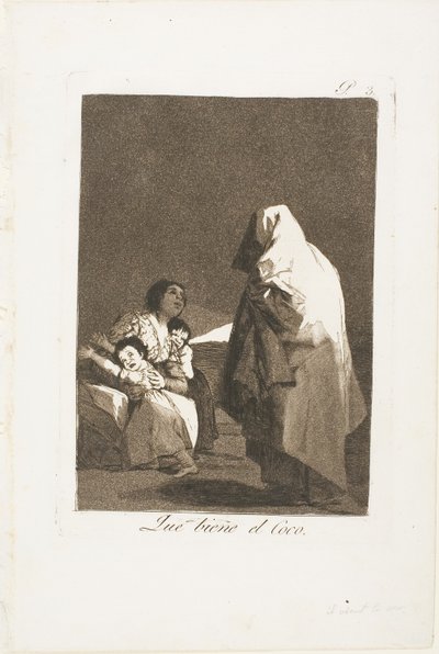 Here Comes the Bogeyman, płyta trzecia z Los Caprichos autorstwa Francisco Jose de Goya y Lucientes