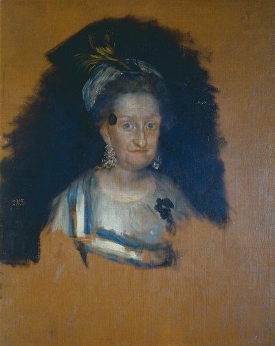 Infantka Maria Josefa, szkic wstępny do portretu zbiorowego Rodziny Karola IV autorstwa Francisco Jose de Goya y Lucientes