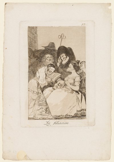 La Filiacion, płyta z „Los Caprichos”, 1799 autorstwa Francisco de Goya