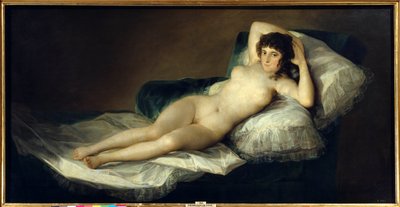 Naga Maja, ok. 1930 1800 (olej na płótnie) autorstwa Francisco Jose de Goya y Lucientes