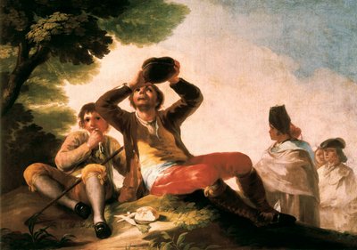 „Le buveur” Francisco de Goya y Lucientes (1746-1828). 1777. Madryt. Muzeum Prado. autorstwa Francisco Jose de Goya y Lucientes