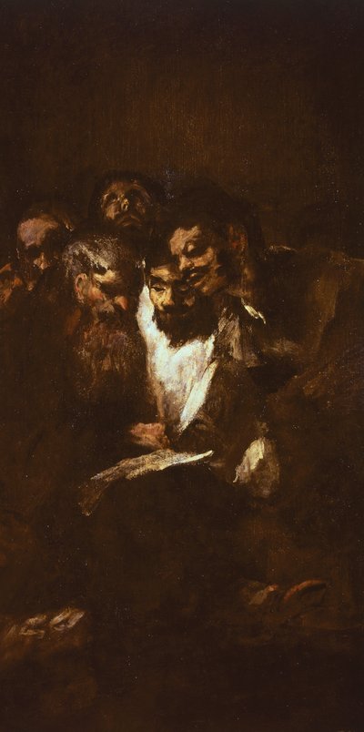 Mężczyźni czytający – Francisco de Goya (1746-1828) autorstwa Francisco Jose de Goya y Lucientes