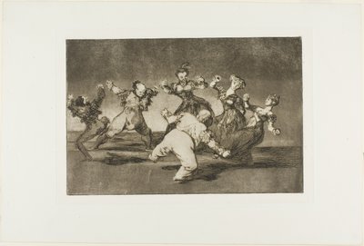 Merry Folly, z Disparates, wydana jako płyta 12 w Los Proverbios autorstwa Francisco Jose de Goya y Lucientes