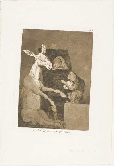 Ani mniej, ani więcej, tablica 41 z Los Caprichos autorstwa Francisco Jose de Goya y Lucientes