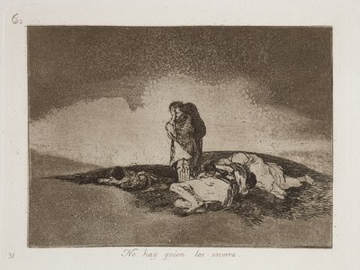 No Hay Quien Los Socorra (Nie ma kto im pomóc) autorstwa Francisco Jose de Goya y Lucientes