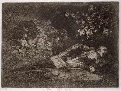 Nic. Wydarzenie powie, płyta 69 „Katastrofy wojny” autorstwa Francisco Jose de Goya y Lucientes