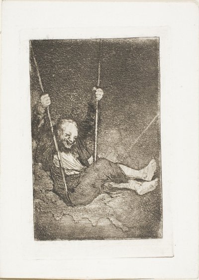 Stary człowiek na huśtawce autorstwa Francisco Jose de Goya y Lucientes