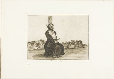 Z powodu noża, płyta 34 z Klęsk wojennych autorstwa Francisco Jose de Goya y Lucientes