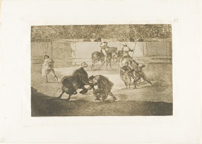 Pepe Illo wykonujący podanie "recorte", płytka 29 z The Art of Bullfighting autorstwa Francisco Jose de Goya y Lucientes